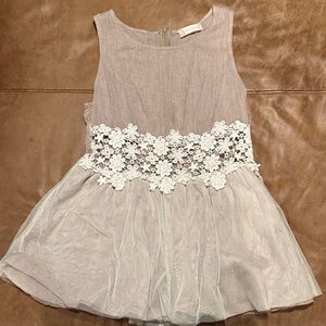 Altar'd State Taupe Linen Top